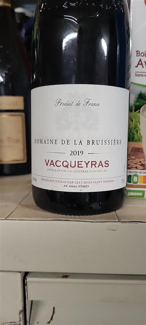 Thung lũng Rhône Vacqueyras Domaine La Bruissière 2019