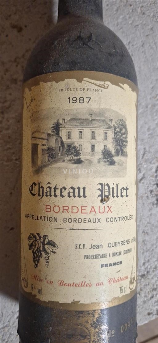 Burdeos Bordeaux Château Pilet 1987