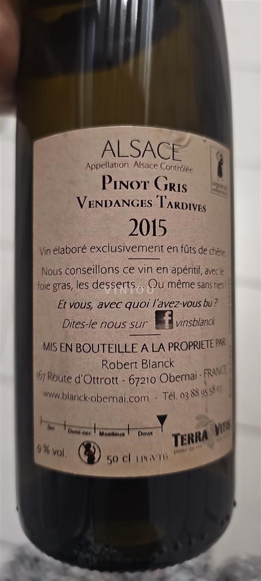 Alsace Grand Cru Robert Blanck 2015