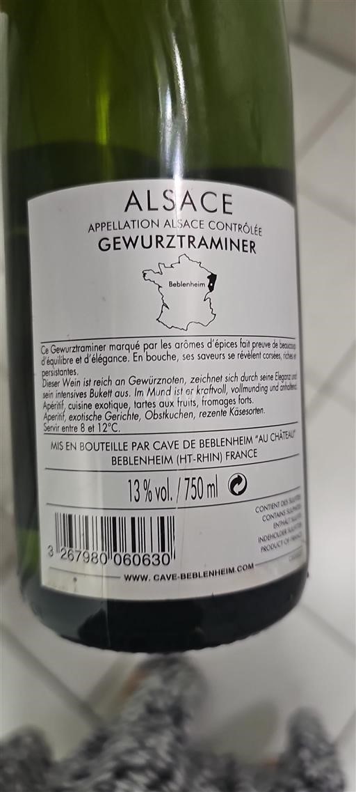 Alsace Grand Cru Cave de Beblenheim Gewurztraminer Non-Vintage