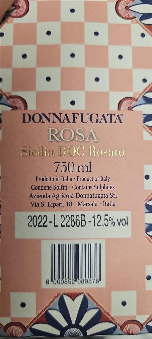 Wines of Sicily Unspecified Donnafugata Rosa 2022
