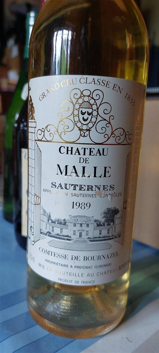 Bordeaux Sauternes Château Malle 1989