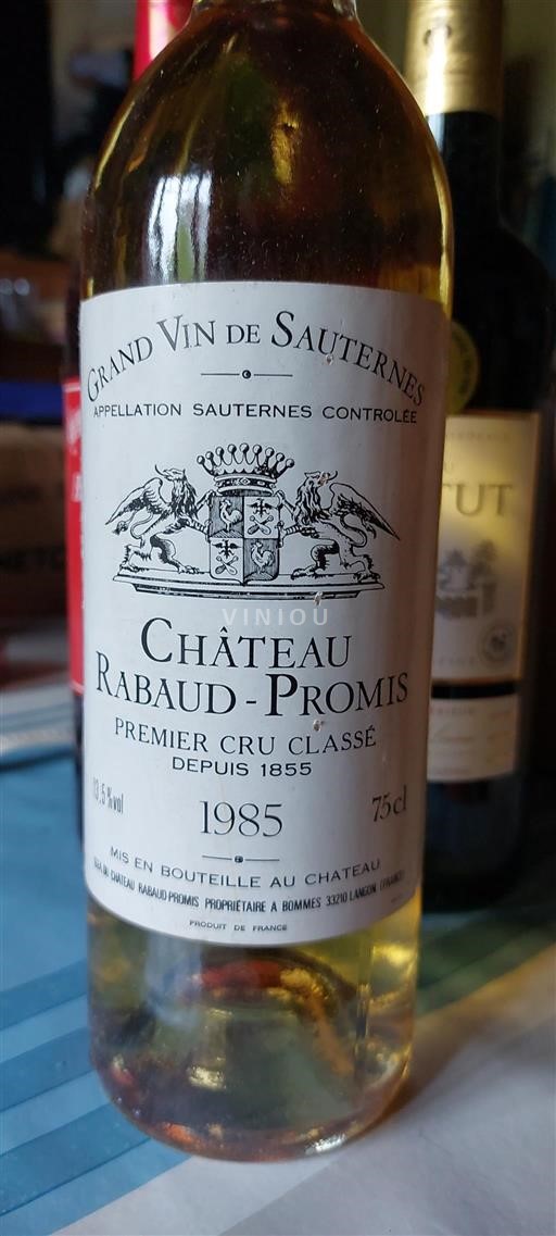 Bordeaux Sauternes Premier Cru Château Rabaud-Promis 1985