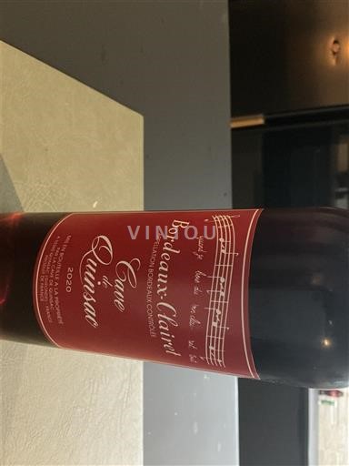 Bordeaux Bordeaux clairet Cave de Quinsac 2020