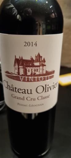 Bordeaux Pessac-Léognan Grand Cru Château Olivier 2014