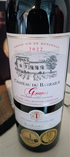 Bordeaux Graves Château Barrailh Collection Prestige 2022