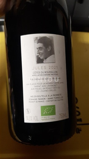 Roussillon Côtes-du-Roussillon Domaine Pagnon Jules 2021