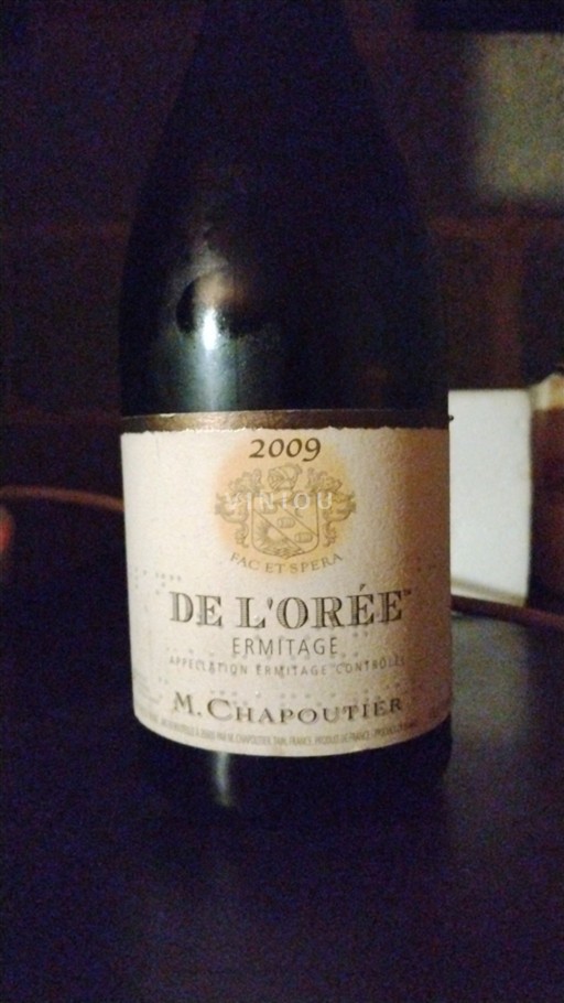 Rhônedalen Hermitage M. Chapoutier De L'Orée 2009