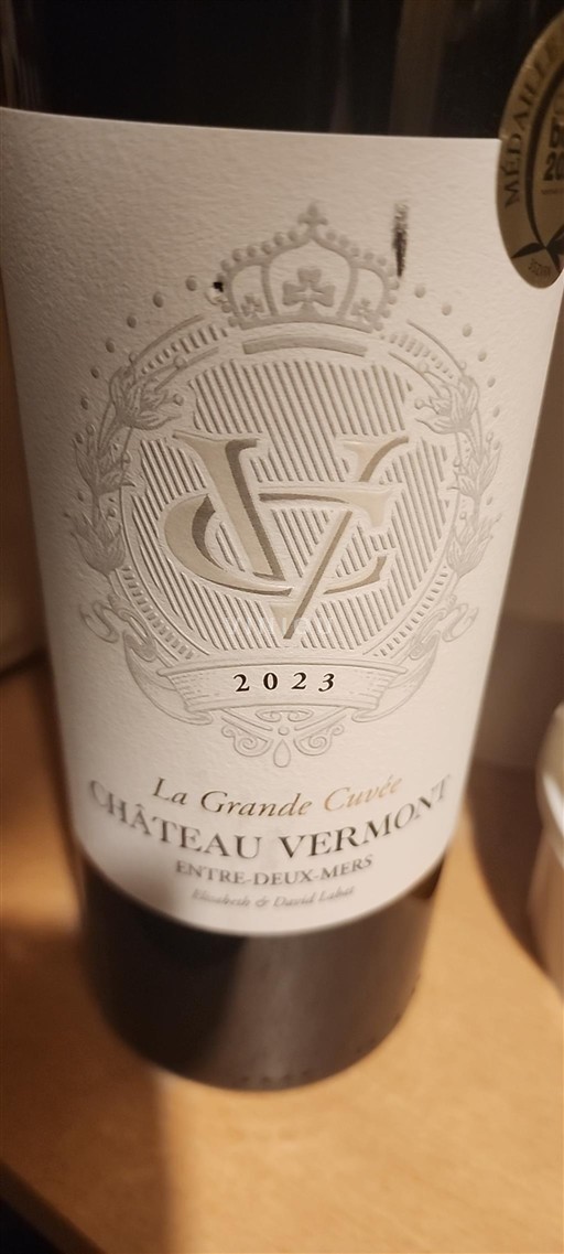Vin Blanc sec La Grande Cuvée Château Vermont 2023 France Bordeaux Entre-deux-mers AOC