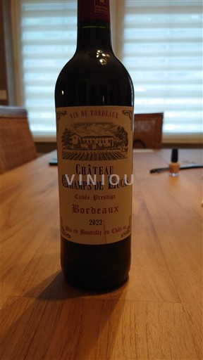 Burdeos Bordeaux Château Champs de Lucas Prestige 2022