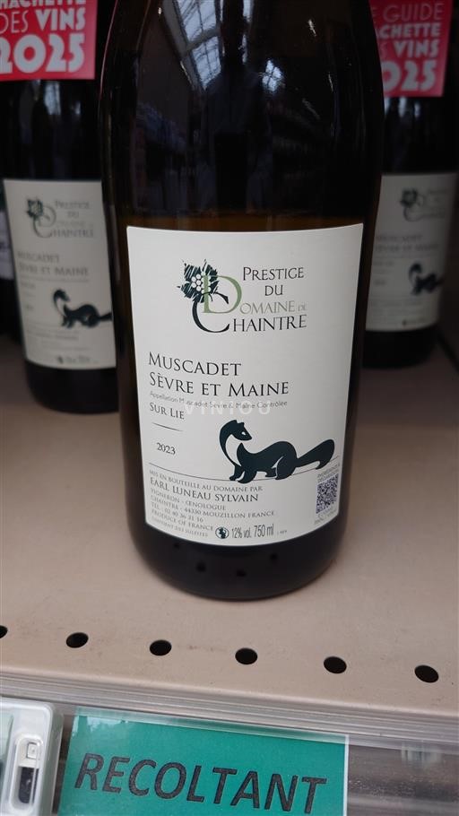Loire Valley Muscadet Sèvre et Maine Domaine Chaintre Sur Lie 2023