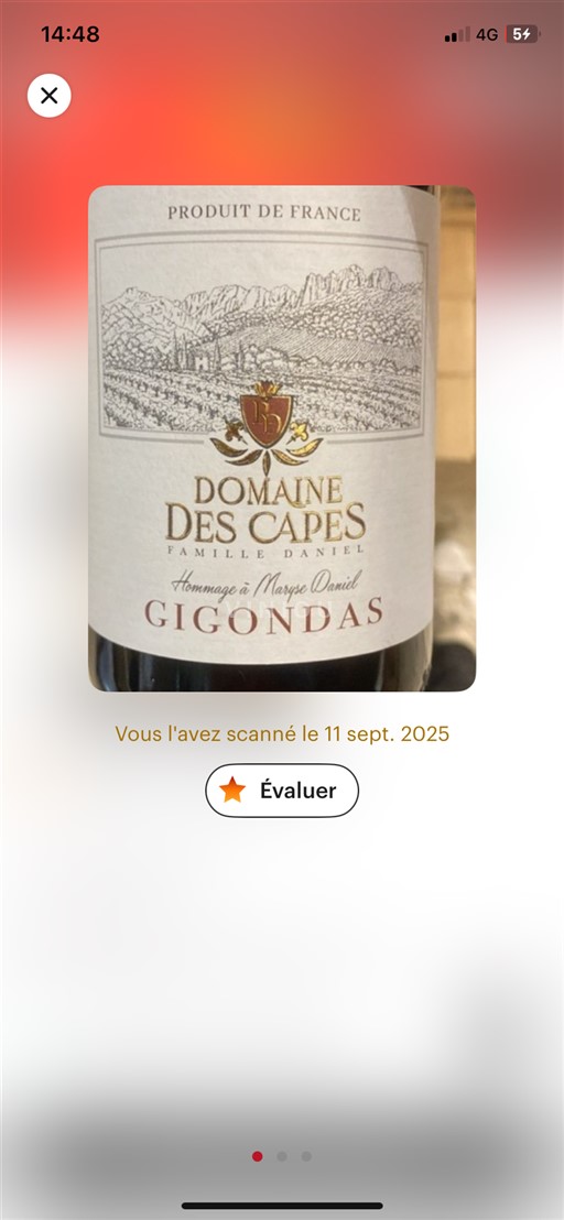Rhône Valley Gigondas Domaine Des Capes Hommage à Maryse Daniel 2021