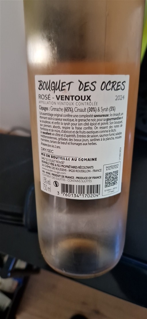 Valle del Ródano Ventoux Le Coulet Rouge Bouquet des Ocres 2024