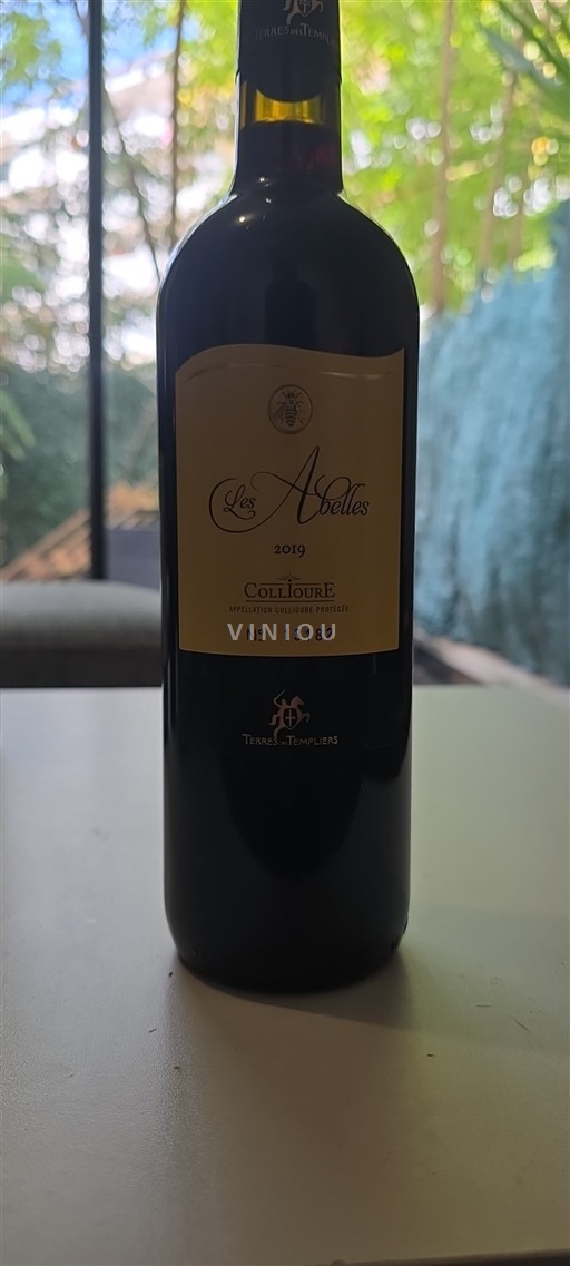 Vin Rouge sec Les Abelles Terres des Templiers 2019 France Roussillon Collioure AOC