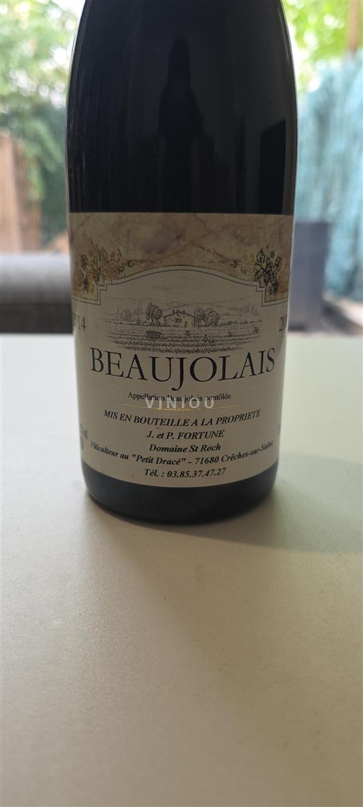 Vin Rouge sec Domaine St Roch 2014 France Beaujolais AOC