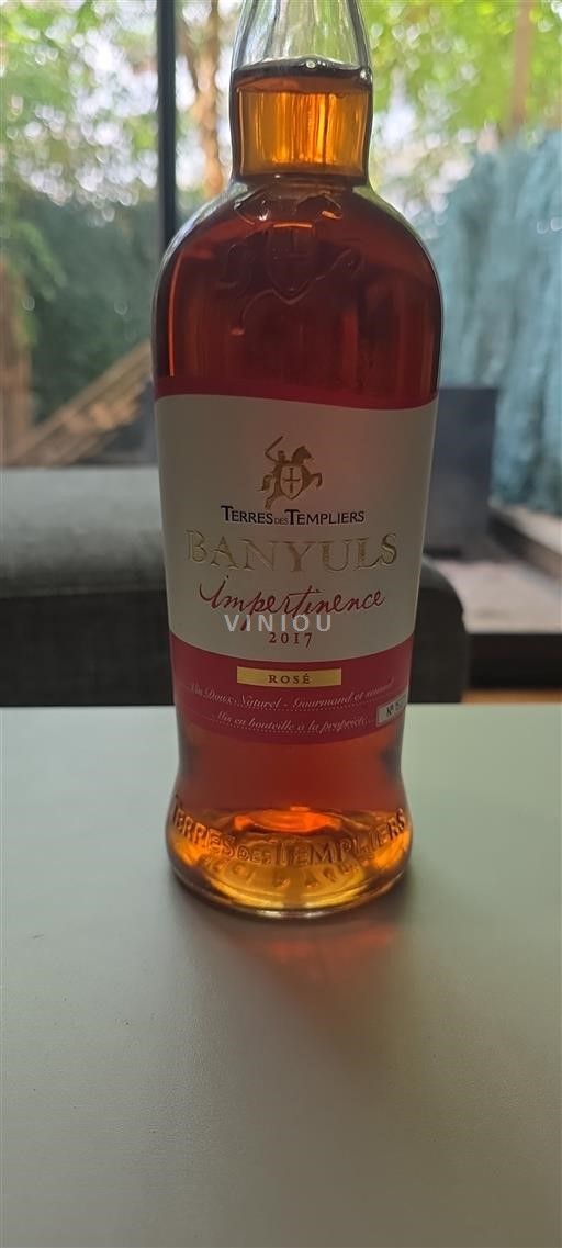 Vin Rosé sec Impertinence Terres des Templiers 2017 France Roussillon Banyuls AOC