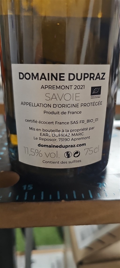Savoyen und Bugey Apremont Domaine Dupraz 2021