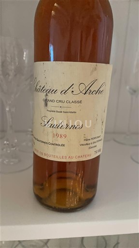 Bordeaux Sauternes Grand Cru Château Arche 1989