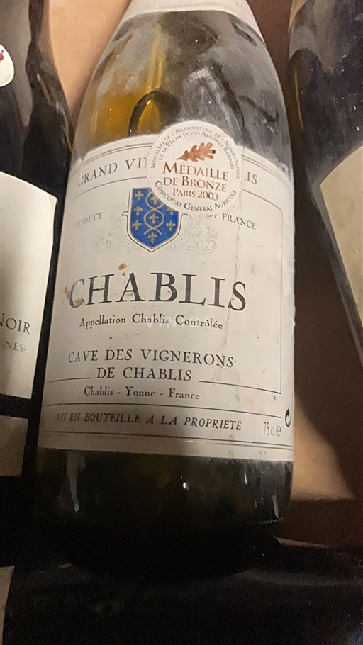 Borgoña Chablis Cave des Vignerons de Chablis 2001