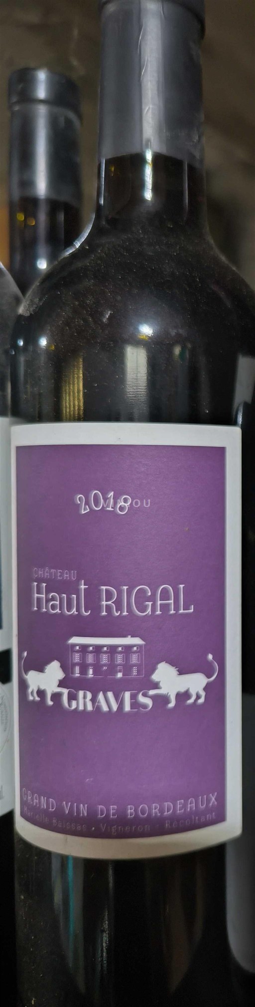 Bordeaux Graves Château Haut Rigal 2018