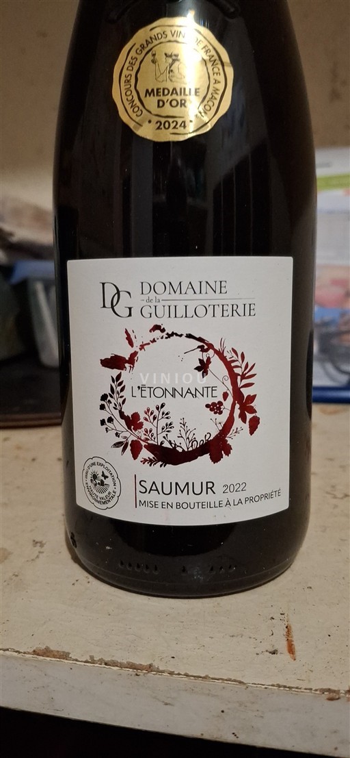 Loirevallei Saumur Domaine La Guilloterie L'étonnante 2022