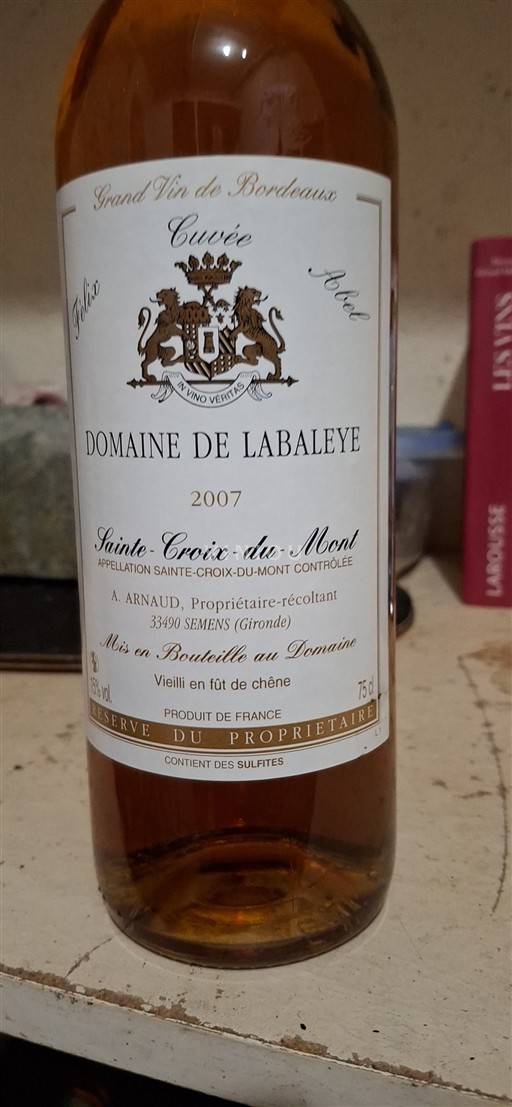 Bordeaux Sainte-Croix-Du-Mont Domaine Labaleye 2007