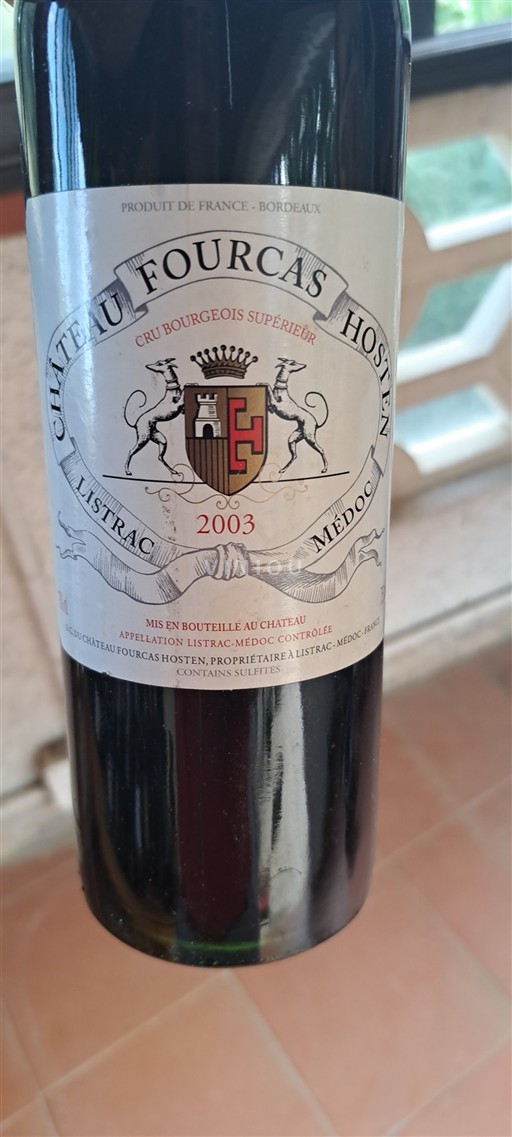 Bordeaux Listrac-Médoc Cru Bourgeois Supérieur Château Fourcas Hosten 2003