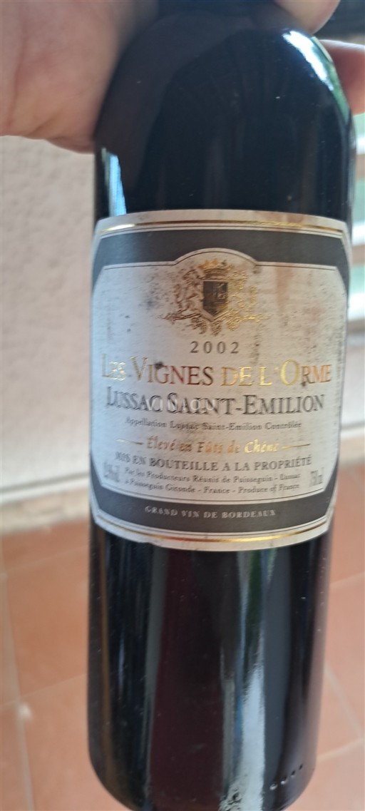 Bordeaux Lussac-saint-émilion Les Vignes de l'Orme 2002