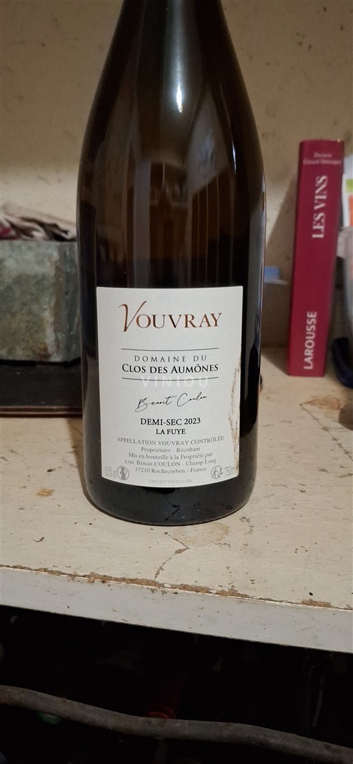 Loirevallei Vouvray Domaine Clos des Aumônes La Fuyé 2023