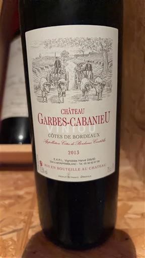 Bordeaux Côtes-de-Bordeaux Château Garbes-Cabanieu 2013