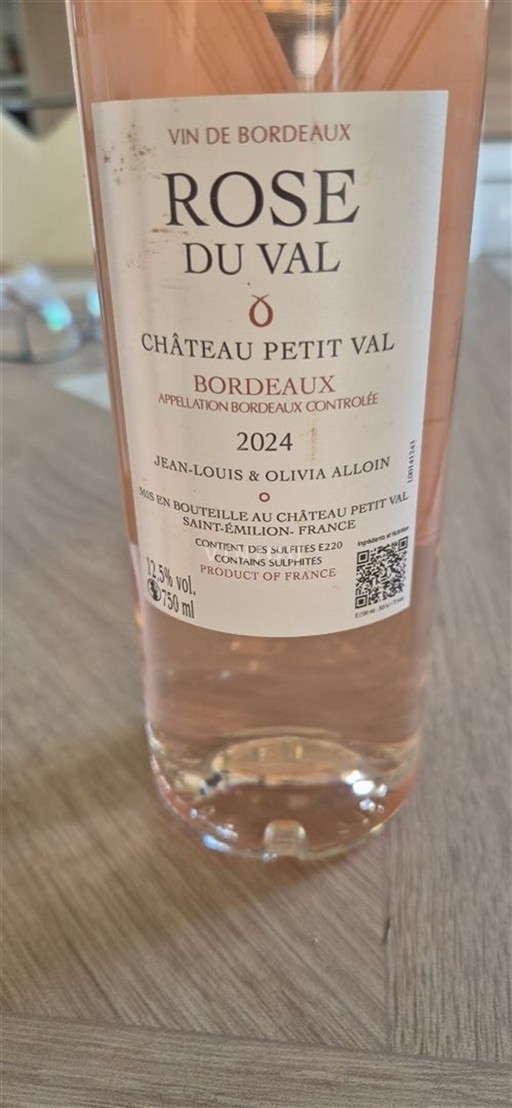 Burdeos Bordeaux Château Petit Val Rosé du Val 2024