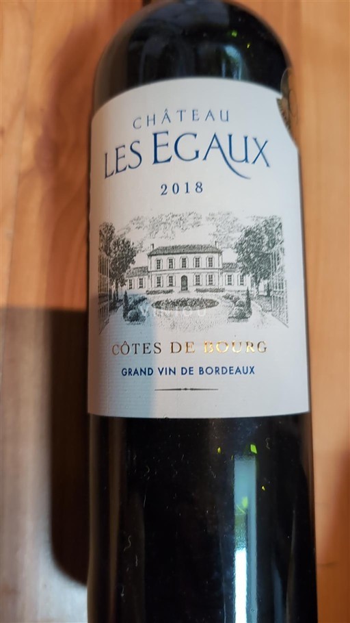Bordeaux Côtes-de-bourg Château Les Égaux 2018