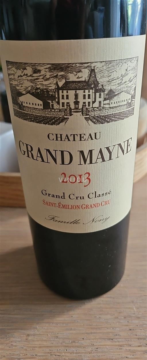 Burdeos Saint-Émilion Gran Cru Grand Cru Château Grand Mayne 2013