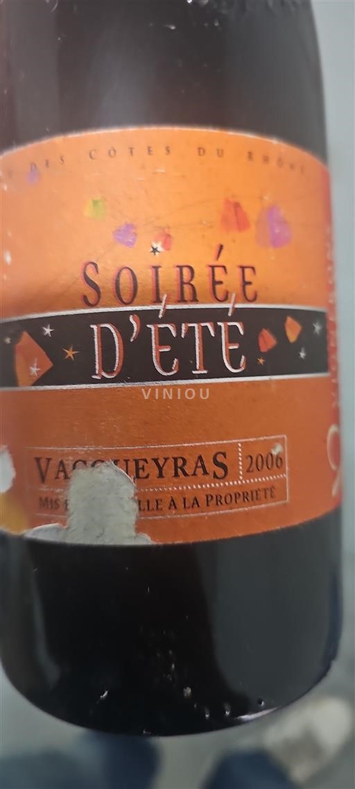 Rhônen laakso Vacqueyras Soirée été 2006