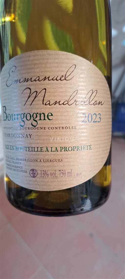 Burgundy Emmanuel Mandrillon Chardonnay 2023