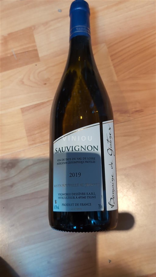 Vin Blanc sec Domaine Gatines 2019 France Vallée de la Loire Val de Loire IGP