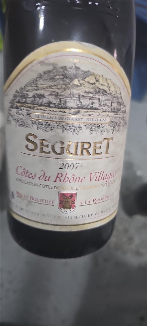 Thung lũng Rhône Côtes-du-rhône-villages Séguret 2007