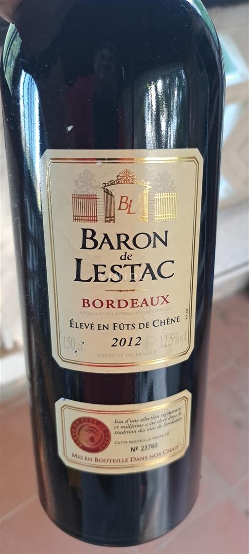 Bordeaux Baron de Lestac Élevé en Fûts de Chêne 2012