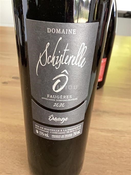 Languedoc Faugères Domaine Schisterelle Òmage 2020