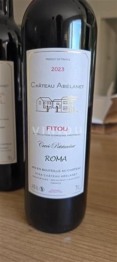 Vin Rouge sec Cuvée Patrimoine Château Abelanet 2023 France Languedoc Fitou AOC