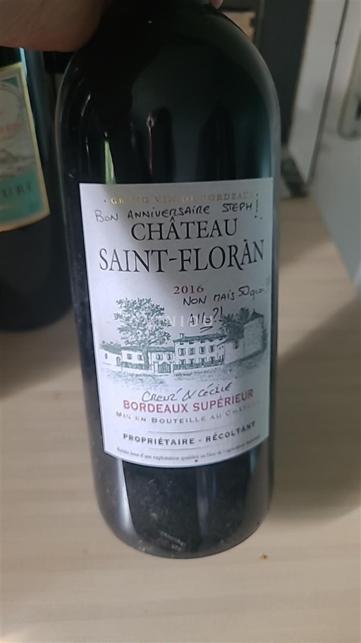 Bordeaux Bordeaux Supérieur Château Saint-Floràn Creux & Cécile 2016