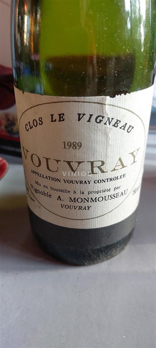 Loiren laakso Vouvray Clos le Vigneau 1989
