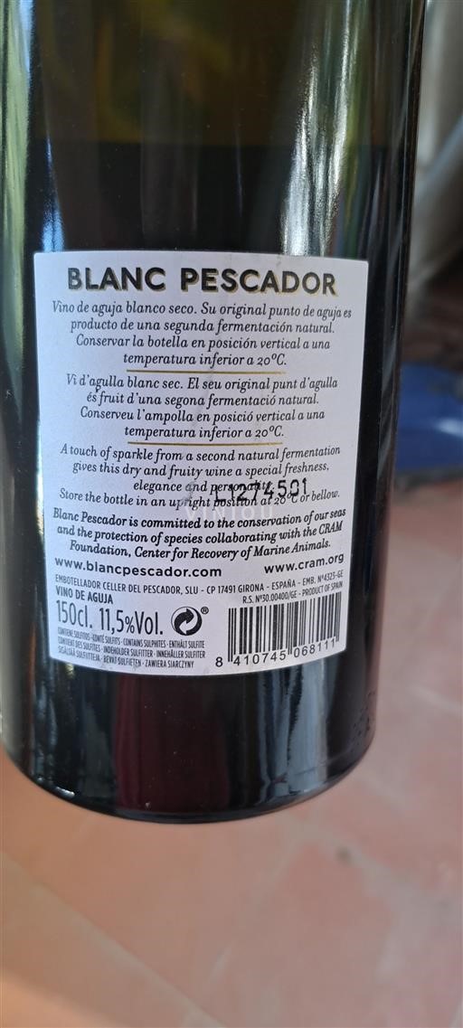 Catalunha Não especificado Celler del Pescador Blanc Pescador Não Sazonado
