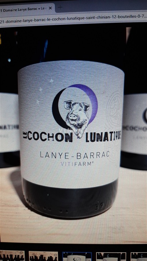 Languedoc Saint-Chinian Lanye-Barrac Le Cochon Lunatique Niet-geïntegreerd
