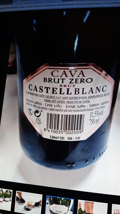 Katalonien Cava Castellblanc Brut Zero Ohne Jahrgang