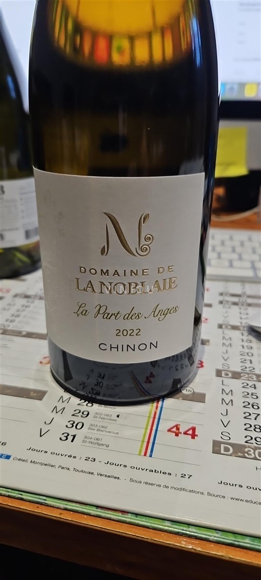 Loiredalen Chinon Domaine La Noblaie La Part des Anges 2022