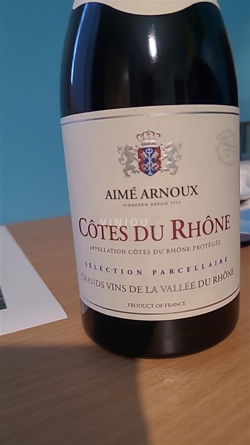 Rhônedalen Côtes du Rhône Aimé Arnoux Sélection parcellaire 2022