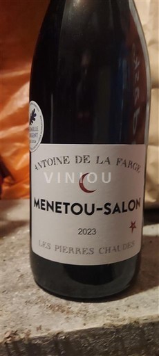 Dolina Loare Menetou-Salon Antoine De La Farge Les Pierres Chaudes 2023