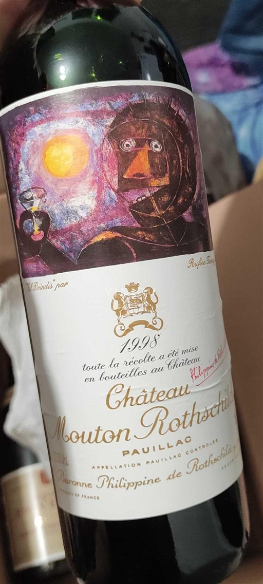 Bordeaux Pauillac Grand Cru Château Mouton Rothschild 1998