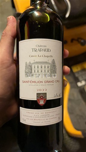 Bordeaux Saint-Émilion Grand Cru Grand Cru Château Trapaud La Chapelle 2022